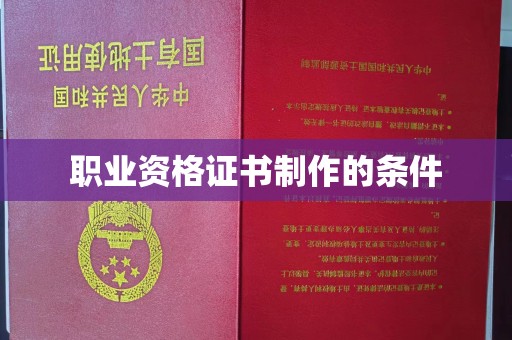 崇明职业资格证书制作的条件