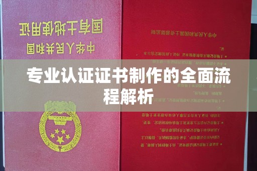 崇明专业认证证书制作的全面流程解析