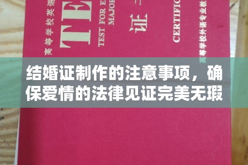 崇明结婚证制作的注意事项，确保爱情的法律见证完美无瑕